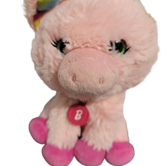 Barbie Pig Stuffed Animal Plush Pink Wings Flying Kids Toy 8" - Picture 3 of 9